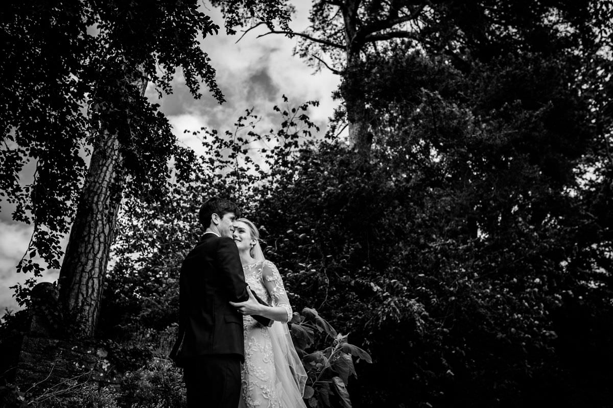 bride and groom portraits at brympton house